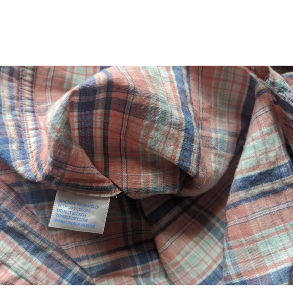 Southern Tide Mens Classic Fit XL Orange & Blue Plaid Button Down Long Sleeve. - Picture 12 of 12